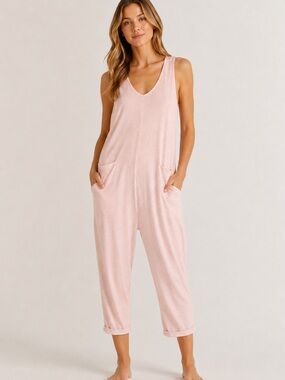 Smash + Tess Blush Pink Relaxed Tank Jumpsuit SZ M